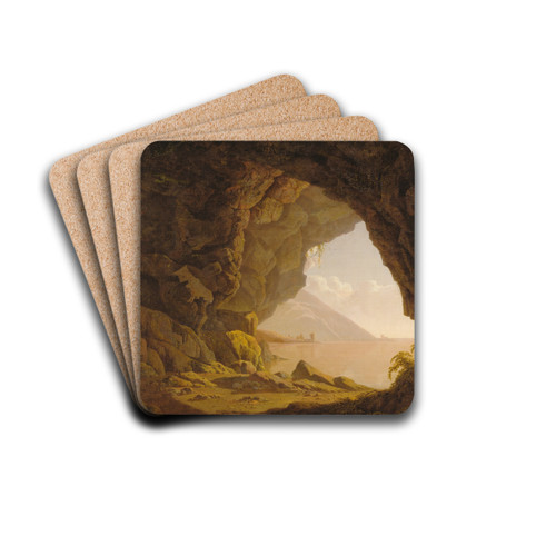 Cavern, near Naples by Joseph Wright of Derby Drink Coasters - set of 4 Cavern, near Naples by Joseph Wright of Derby Drink Coasters - set of 4