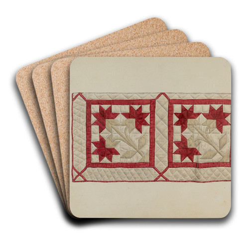 Patchwork Quilt by Paul Ward Art Drink Coaster set Patchwork Quilt by Paul Ward Art Drink Coaster set