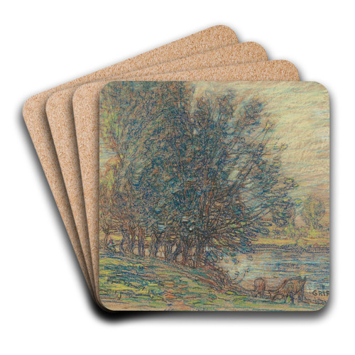 Willows, Longpre,France by Walter Griffin Art Drink Coaster set