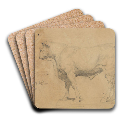 Bull by Gustav Wentzel Art Drink Coaster set