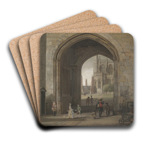 The Tower Gate at Windsor Castle by Paul Sandby Art Drink Coaster set