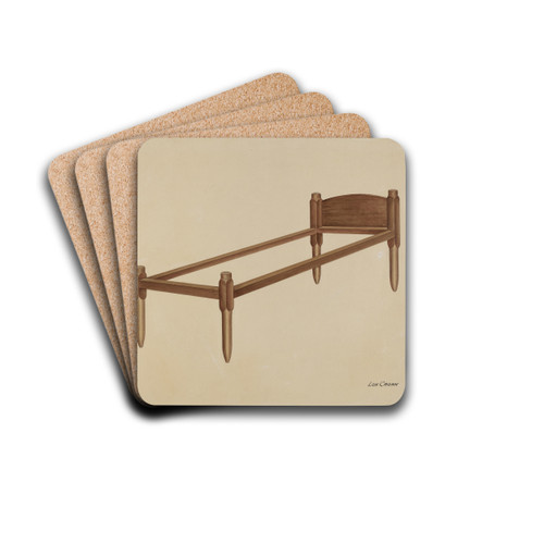 Shaker Bed by Lon Cronk Drink Coasters - set of 4