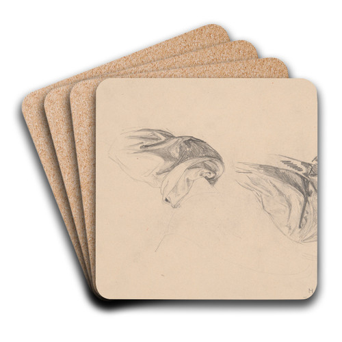 Drapery studies by Jzef Simmler Art Drink Coaster set Drapery studies by Jzef Simmler Art Drink Coaster set