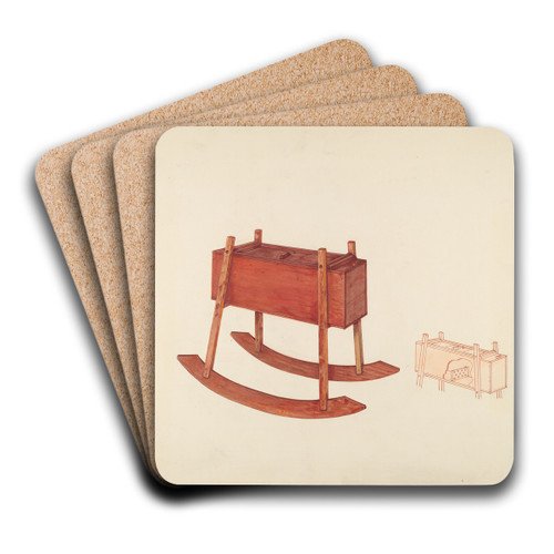 Churn (Rocker Type) by Frank McEntee Art Drink Coaster set Churn (Rocker Type) by Frank McEntee Art Drink Coaster set