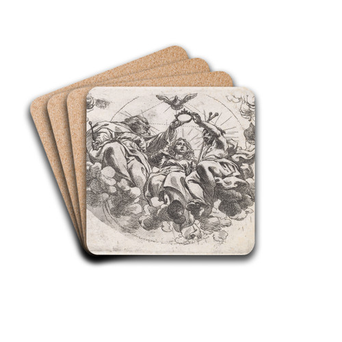 Coronation of the Virgin by Cornelis Schut Drink Coasters - set of 4