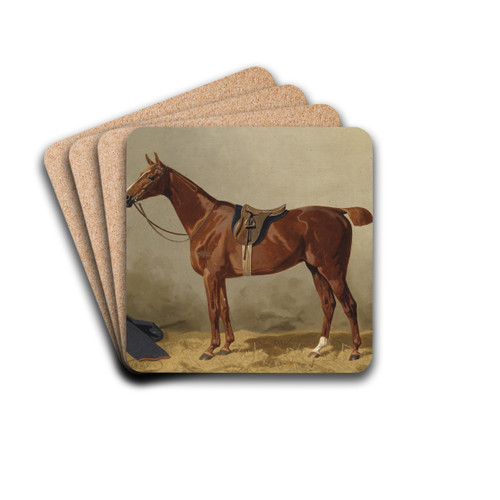Gesatteltes Sportpferd by Emil Volkers Drink Coasters - set of 4
