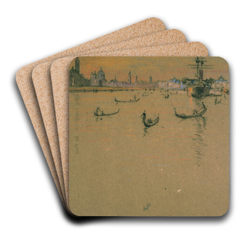 Lagoon, Venice by Joseph Pennell Art Drink Coaster set
