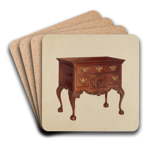 Lowboy by Isadore Goldberg Art Drink Coaster set
