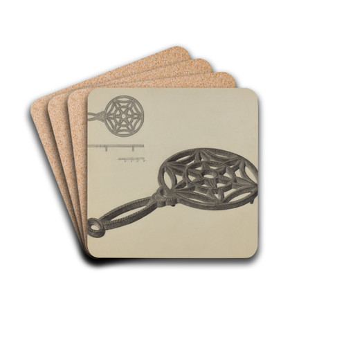 Pa. German Flat-iron Holder by Herman Bader Drink Coasters - set of 4 Pa. German Flat-iron Holder by Herman Bader Drink Coasters - set of 4