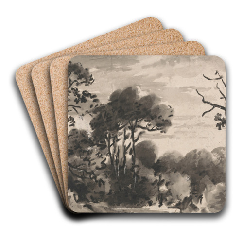 Composition: The Edge of a Wood by Dr. Thomas Monro Art Drink Coaster set