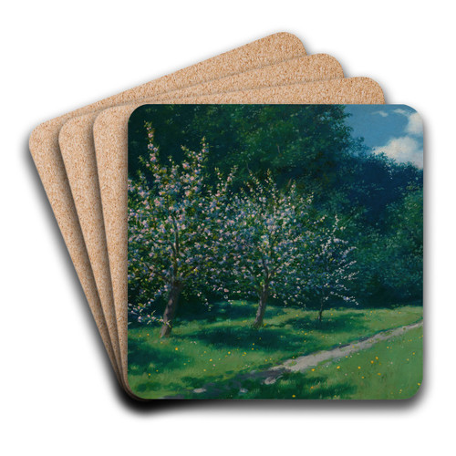 Apple-Trees in Bloom by Stanisaw Witkiewicz Art Drink Coaster set