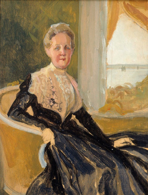 Portrait Of Countess Elisabeth Wachtmaister, Compositional Sketch (1901) by Albert Edelfelt Art Print Download