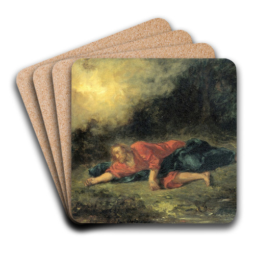 The Agony in the Garden by Eugne Delacroix Art Drink Coaster set