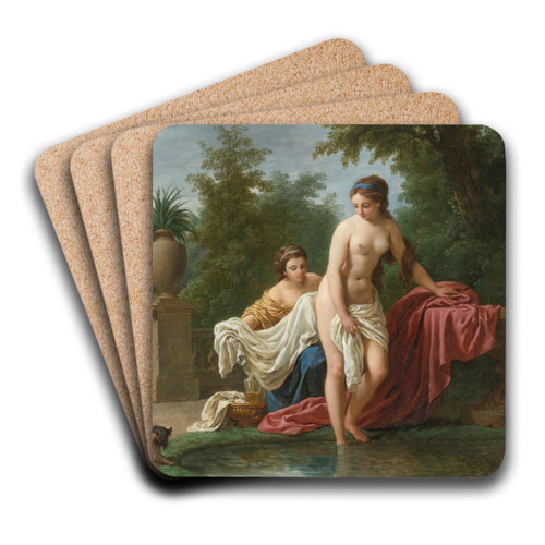 David and Bathsheba by Louis-Jean-Franois Lagrene Art Drink Coaster set