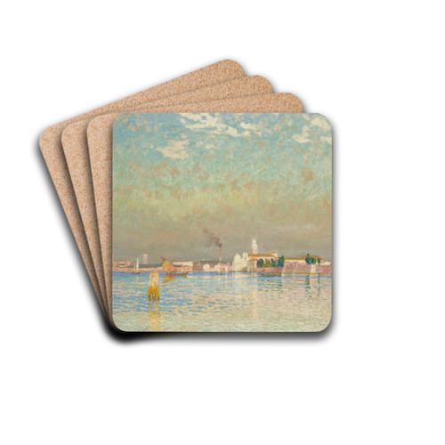 Vue de Murano, Venise by Emile Claus Drink Coasters - set of 4 Vue de Murano, Venise by Emile Claus Drink Coasters - set of 4