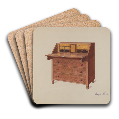 Desk by Eugene Croe Art Drink Coaster set