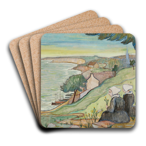 Bretonnes au Pouldu by Paul Srusier Art Drink Coaster set