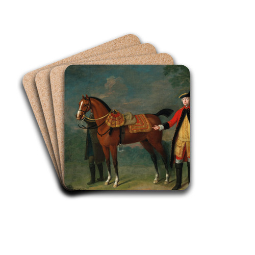 Portrait of Thomas Congreve (1714-1777) by Charles Phillips Drink Coasters - set of 4