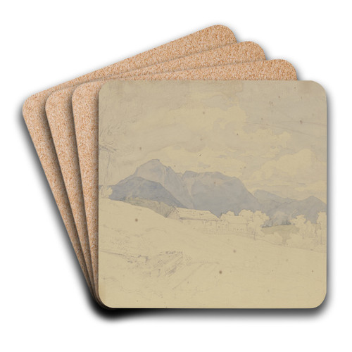 Alpine village by Christian Heerdt Art Drink Coaster set
