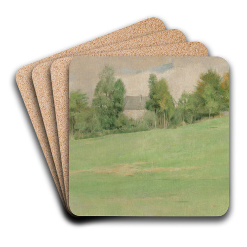 La venue de l'aube  Fosset by Fernand Khnopff Art Drink Coaster set