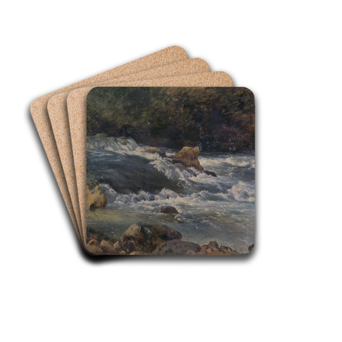 Torrent by Jacques-Raymond Brascassat Drink Coasters - set of 4