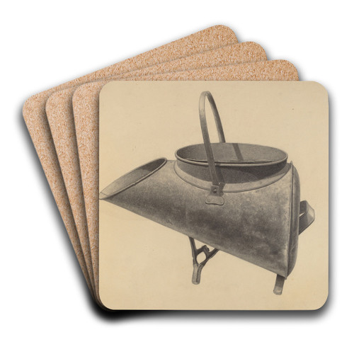 Coal Scuttle by Mildred Ford Art Drink Coaster set Coal Scuttle by Mildred Ford Art Drink Coaster set