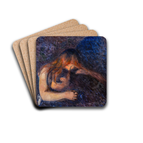 The Vampire by Edvard Munch Drink Coasters - set of 4