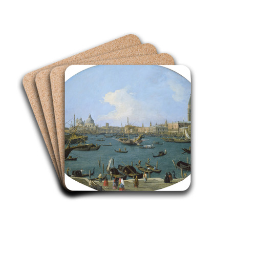 Seen from the Bacino di San Marco in Venice by Canaletto Drink Coasters - set of 4