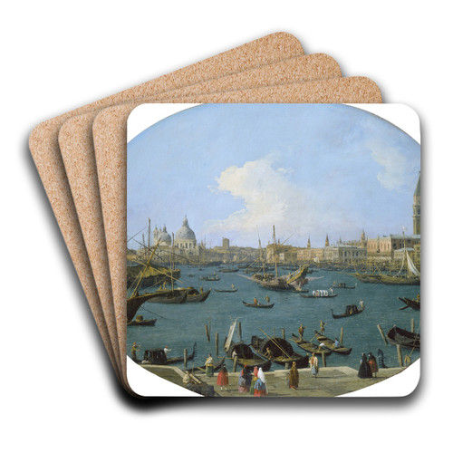Seen from the Bacino di San Marco in Venice by Canaletto Art Drink Coaster set