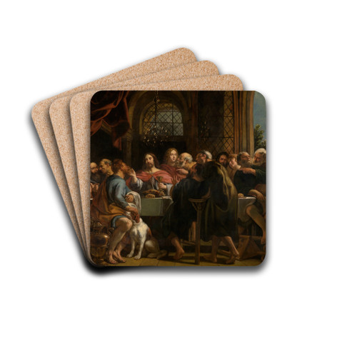 The Last Supper by Jacob Jordaens Drink Coasters - set of 4