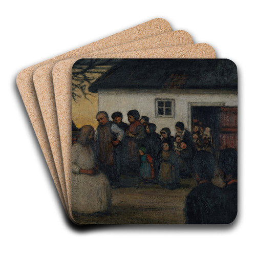 The mocking of Christ by Jakob Smits Art Drink Coaster set