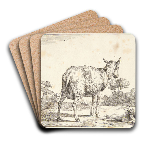 Stende gimmer, set bagfra by Marcus de Bye Art Drink Coaster set