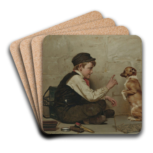 Keep Still by John George Brown Art Drink Coaster set