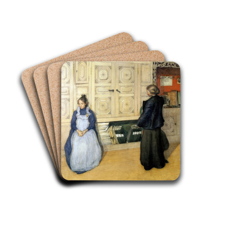 Mother and Daughter by Carl Larsson Drink Coasters - set of 4