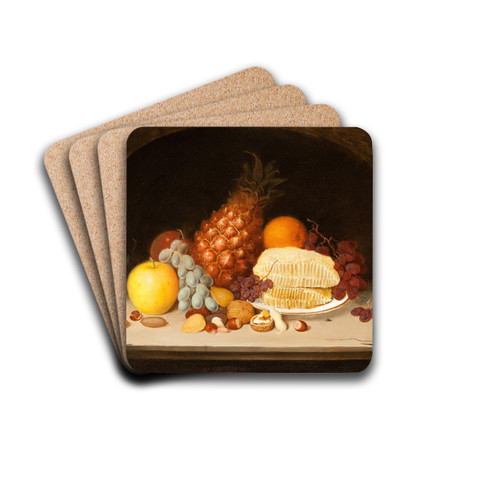 Still Life by Robert S. Duncanson Drink Coasters - set of 4 Still Life by Robert S. Duncanson Drink Coasters - set of 4