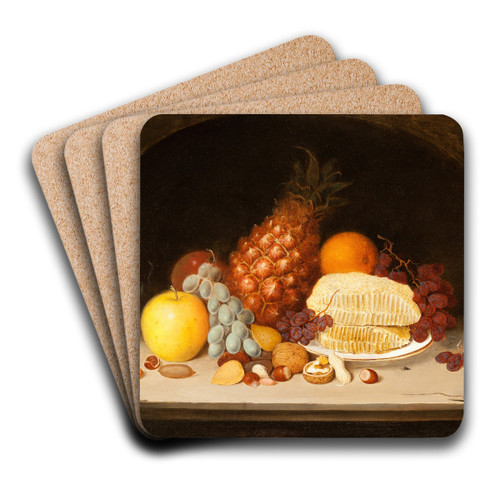 Still Life by Robert S. Duncanson Art Drink Coaster set Still Life by Robert S. Duncanson Art Drink Coaster set