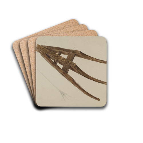 Hay Fork by Alfonso Moreno Drink Coasters - set of 4 Hay Fork by Alfonso Moreno Drink Coasters - set of 4
