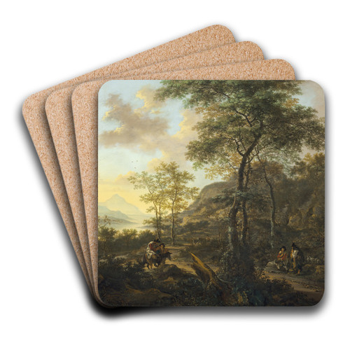 An Italianate Evening Landscape by Jan Both Art Drink Coaster set
