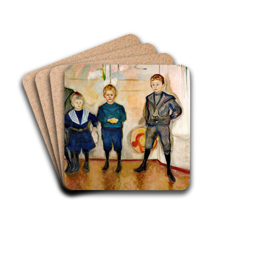 Dr. Linde's Sons by Edvard Munch Drink Coasters - set of 4