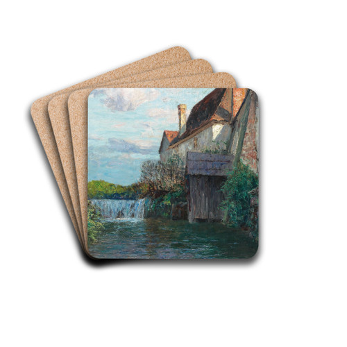 Motiv aus einem steirischen Eisenwerk by Alfred Zoff Drink Coasters - set of 4