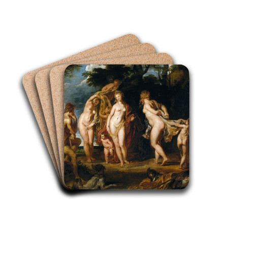The Judgment Of Paris by Peter Paul Rubens Drink Coasters - set of 4