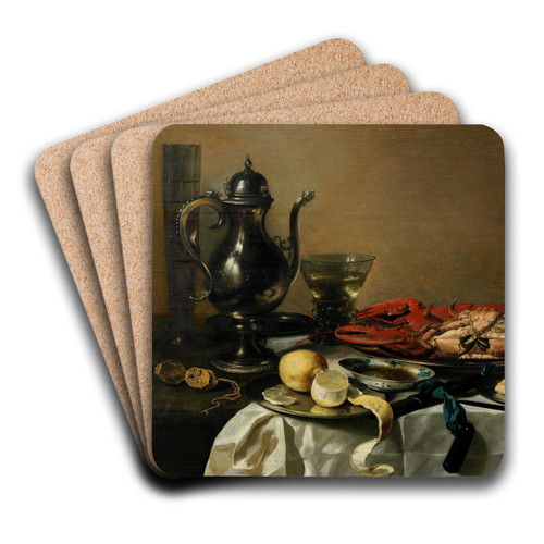Still Life by Pieter Claesz Art Drink Coaster set