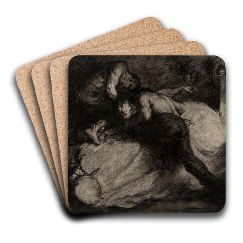 The Struggle by George Wesley Bellows Art Drink Coaster set