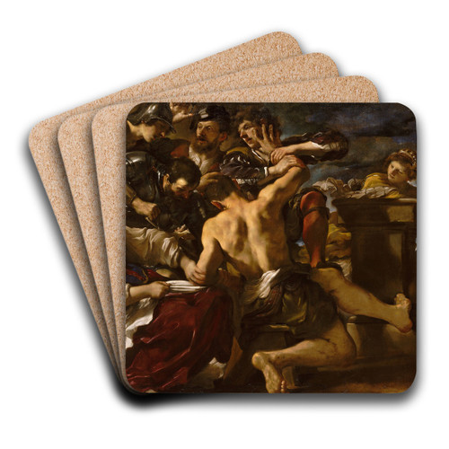 Samson Captured by the Philistines by Guercino Art Drink Coaster set