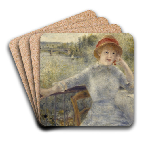 Alphonsine Fournaise by Pierre-Auguste Renoir Art Drink Coaster set