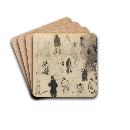 Kruiwagen en figuren by James Ensor Drink Coasters - set of 4