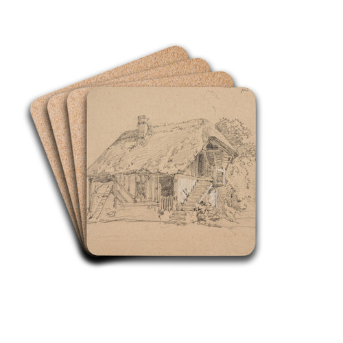 Maison prs Trouville by Jacques-Raymond Brascassat Drink Coasters - set of 4