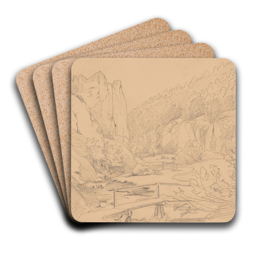View of the Prdnik Valley near Ojcw by Jzef Simmler Art Drink Coaster set View of the Prdnik Valley near Ojcw by Jzef Simmler Art Drink Coaster set