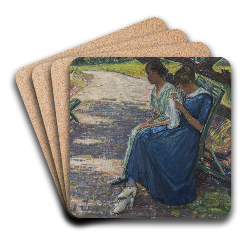 Siesta in the Garden by Karl Nordstrm Art Drink Coaster set