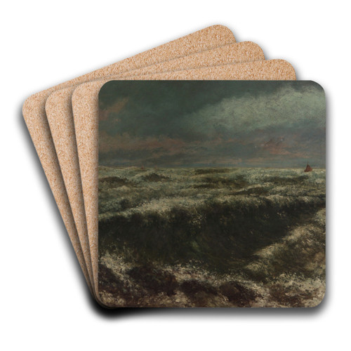 Marina by Gustave Courbet Art Drink Coaster set